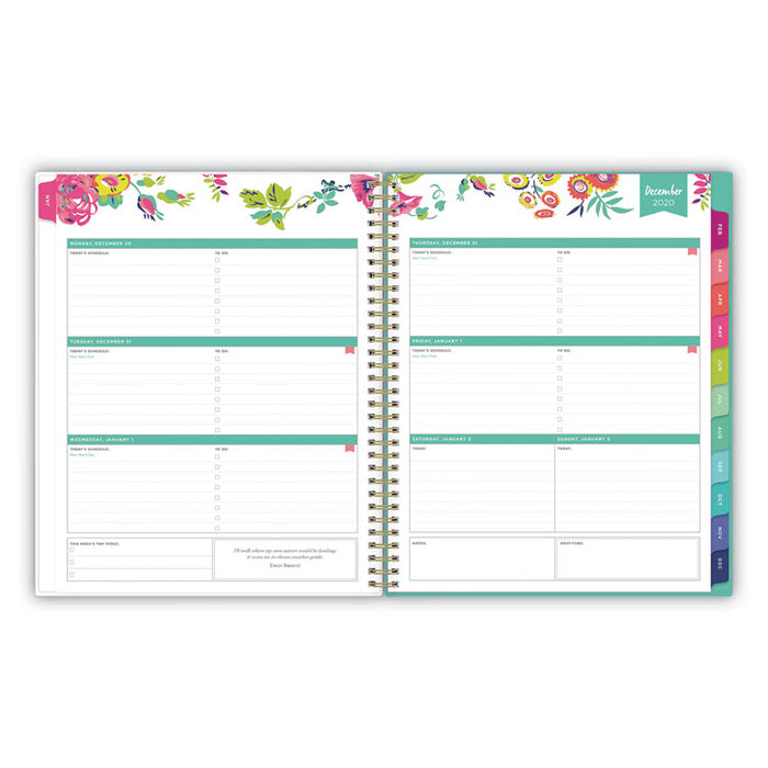 Day Designer Peyton Create-Your-Own Cover Weekly/Monthly Planner, Floral Artwork, 11 x 8.5, White, 12-Month (Jan-Dec): 2023