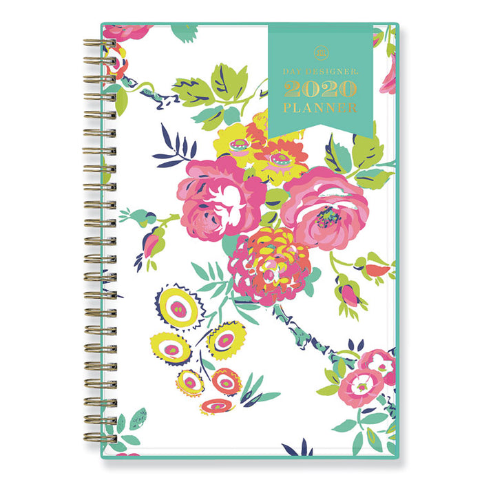 Day Designer Peyton Create-Your-Own Cover Weekly/Monthly Planner, Floral Artwork, 8 x 5, White, 12-Month (Jan-Dec): 2023