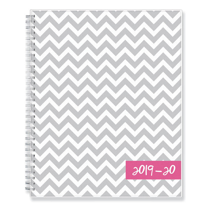 Dabney Lee Ollie Academic Weekly/Monthly Planner, Gray Chevron, 8.5 x 11, 2020-2021