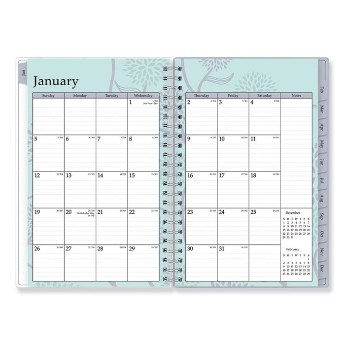 Rue Du Flore Weekly/Monthly Planner, Rue Du Flore Artwork, 8 x 5, Jade/Lavender Cover, 12-Month (Jan to Dec): 2023