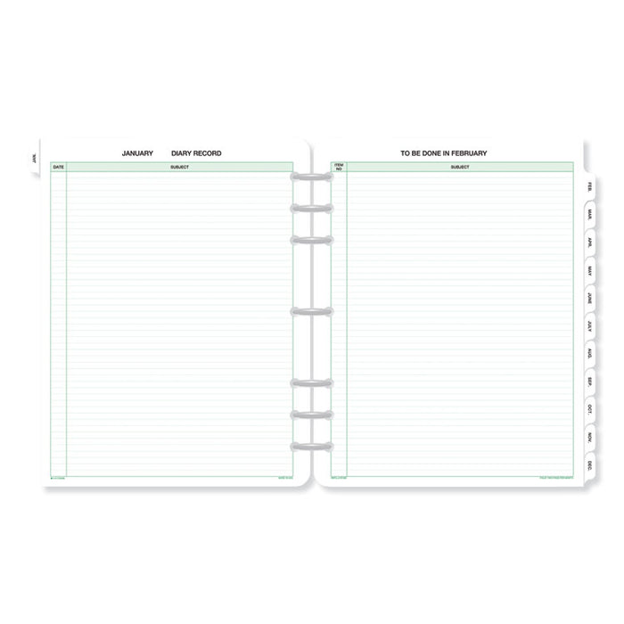 Monthly Classic Refill, 11 x 8 1/2, White/Green, 2020
