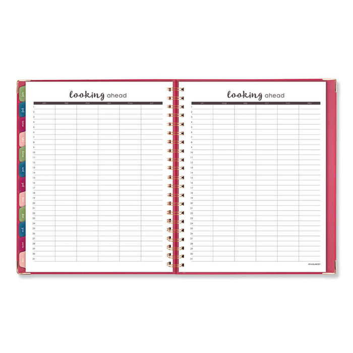 Harmony Weekly/Monthly Hardcover Planner, 11 x 8.5, Berry Cover, 13-Month (Jan to Jan): 2023 to 2024
