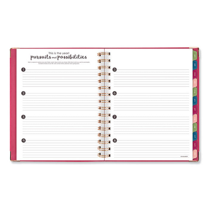 Harmony Weekly/Monthly Hardcover Planner, 6 7/8 x 8 3/4, Berry, 2020-2021
