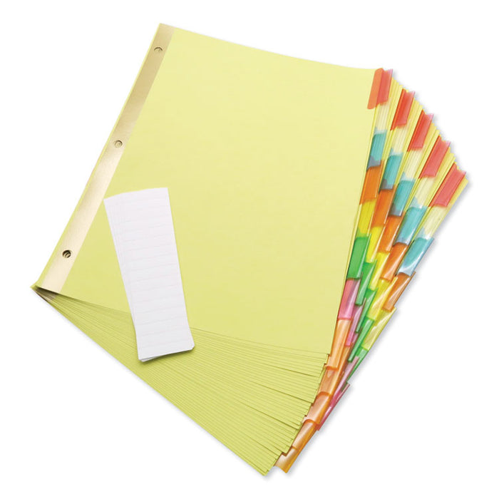 Deluxe Extended Insertable Tab Indexes, 8-Tab, 11 x 8.5, Buff, 6 Sets