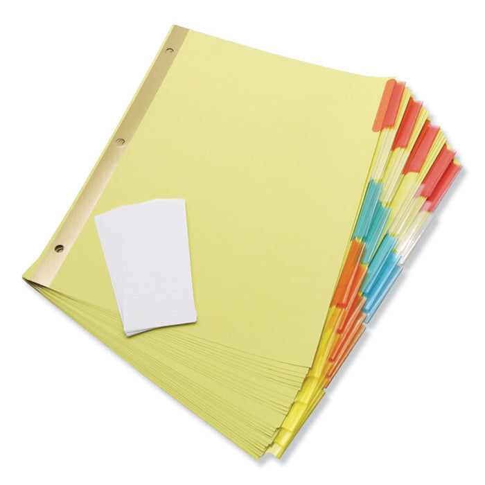 Deluxe Extended Insertable Tab Indexes, 5-Tab, 11 x 8.5, Buff, 6 Sets