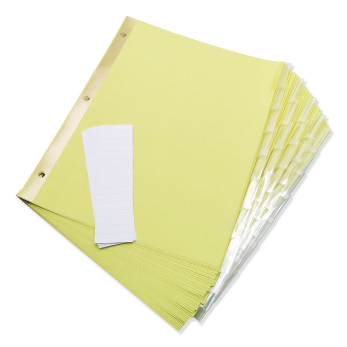 Deluxe Extended Insertable Tab Indexes, 8-Tab, 11 x 8.5, Buff, 6 Sets