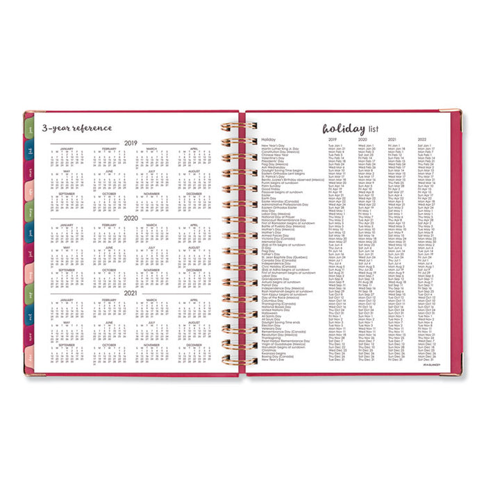 Harmony Weekly/Monthly Hardcover Planner, 6 7/8 x 8 3/4, Berry, 2020-2021