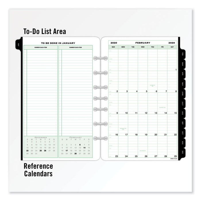 Dated One-Page-per-Day Organizer Refill, January-December, 8 1/2 x 5 1/2, 2020