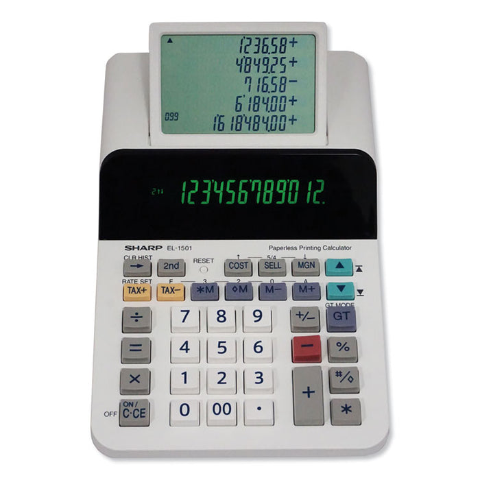 EL-1501 Paperless Printing Calculator, 12-Digit LCD