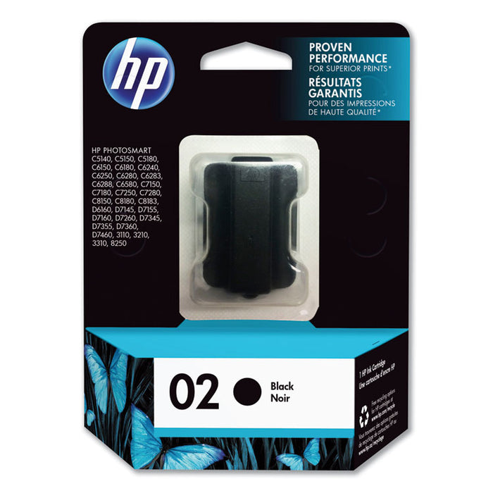 HP 02, (C8721WN) Black Original Ink Cartridge