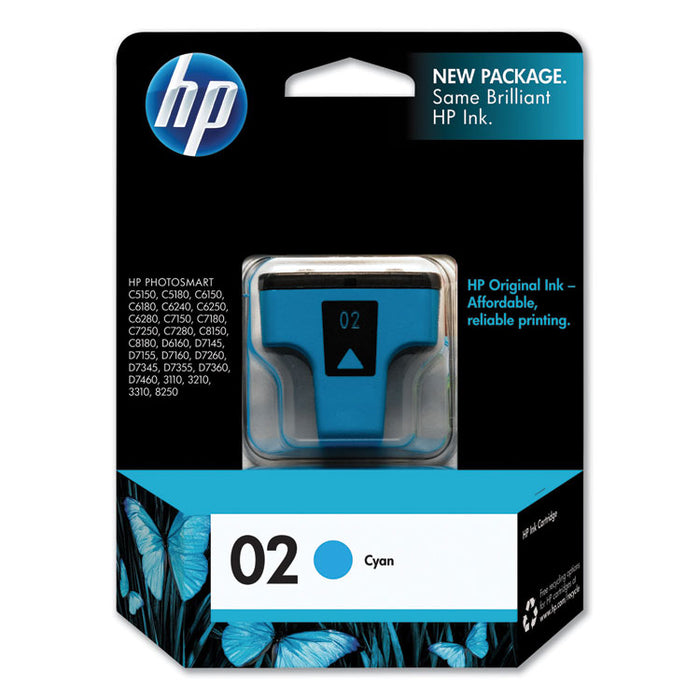 HP 02, (C8771WN) Cyan Original Ink Cartridge
