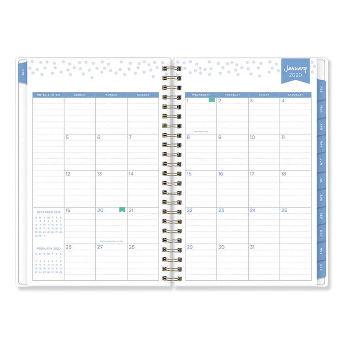 Day Designer Tile Weekly/Monthly Planner, Tile Artwork, 8 x 5, Blue/White Cover, 12-Month (Jan to Dec): 2023