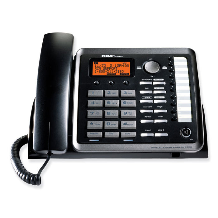 Two-Line Corded Speakerphone, Expandable Up To 10 Cordless Handsets