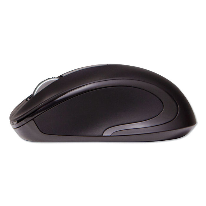 Mid-Size Wireless Optical Mouse with Micro USB, 2.4 GHz Frequency/32 ft Wireless Range, Right Hand Use, Black