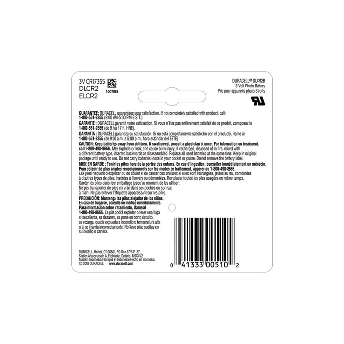 Specialty High-Power Lithium Battery, CR2, 3 V