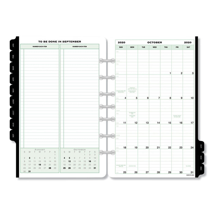 Original Two-Page-Per-Day Refill, 8 1/2 x 5 1/2, White/Green, 2020