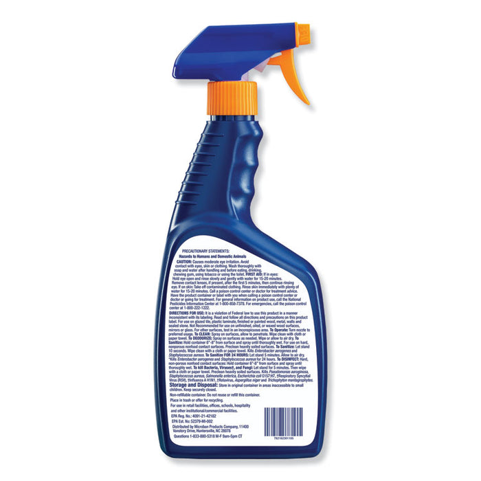 24-Hour Disinfectant Multipurpose Cleaner, Citrus, 32 oz Spray Bottle, 6/Carton