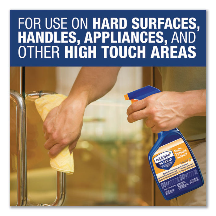 24-Hour Disinfectant Multipurpose Cleaner, Citrus, 32 oz Spray Bottle, 6/Carton