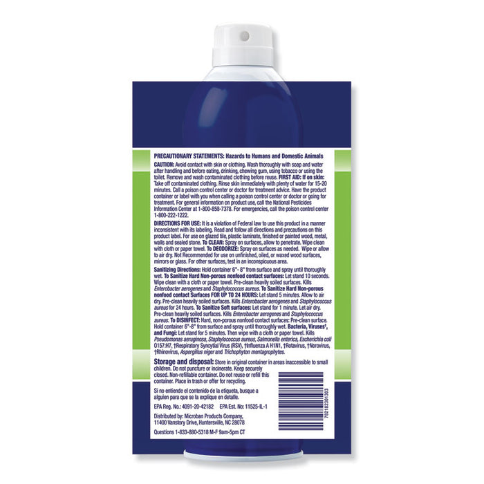 24-Hour Disinfectant Sanitizing Spray, Citrus, 15 oz, 6/Carton