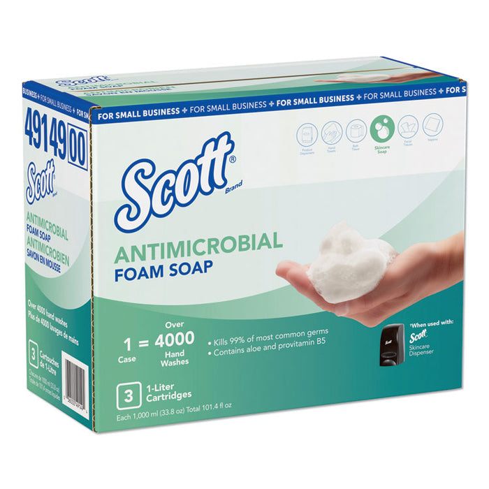 Control Antimicrobial Foam Skin Cleanser , Unscented, 1000mL Refill, 3/Carton