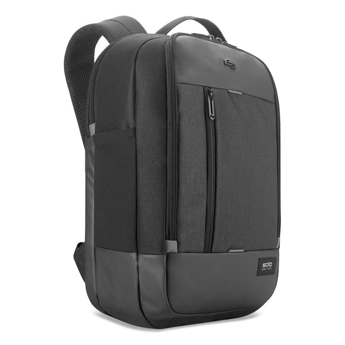 Magnitude Backpack, Fits Devices Up to 17.3", Polyester, 12.5 x 6 x 18.5, Black Herringbone
