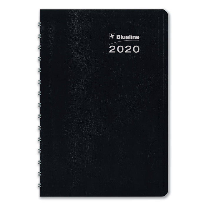 DuraGlobe Daily Planner, 30-Minute Appointments, 8 x 5, Black Soft Cover, 12-Month (Jan to Dec): 2023
