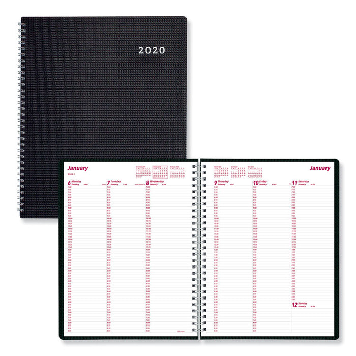 DuraFlex Weekly Planner, 11 x 8.5, Black Cover, 12-Month (Jan to Dec): 2023