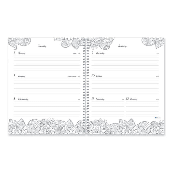 Doodleplan Weekly/Monthly Appointment Book, 11 x 8 1/2, Botanica, 2020