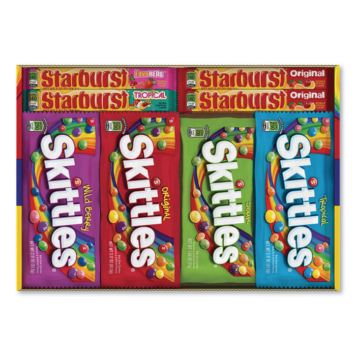 Skittles and Starburst Fruity Candy Variety Box, Assorted, 30/Box