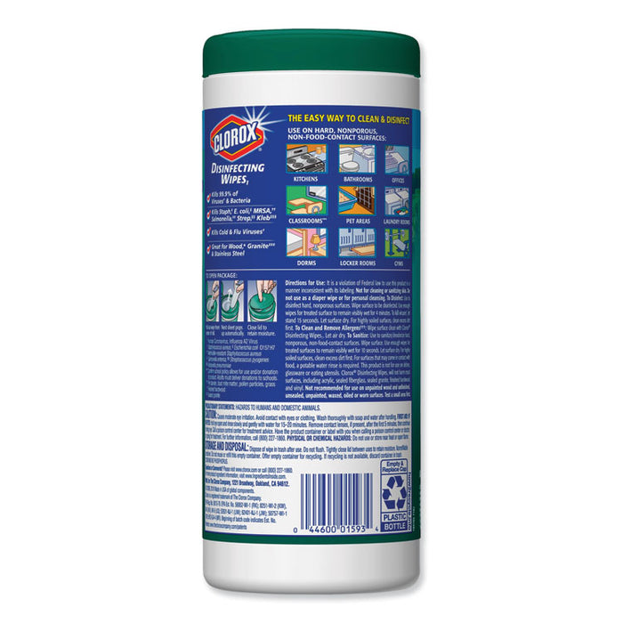 Disinfecting Wipes, 7 x 8, Fresh Scent, 35/Canister, 12/Carton