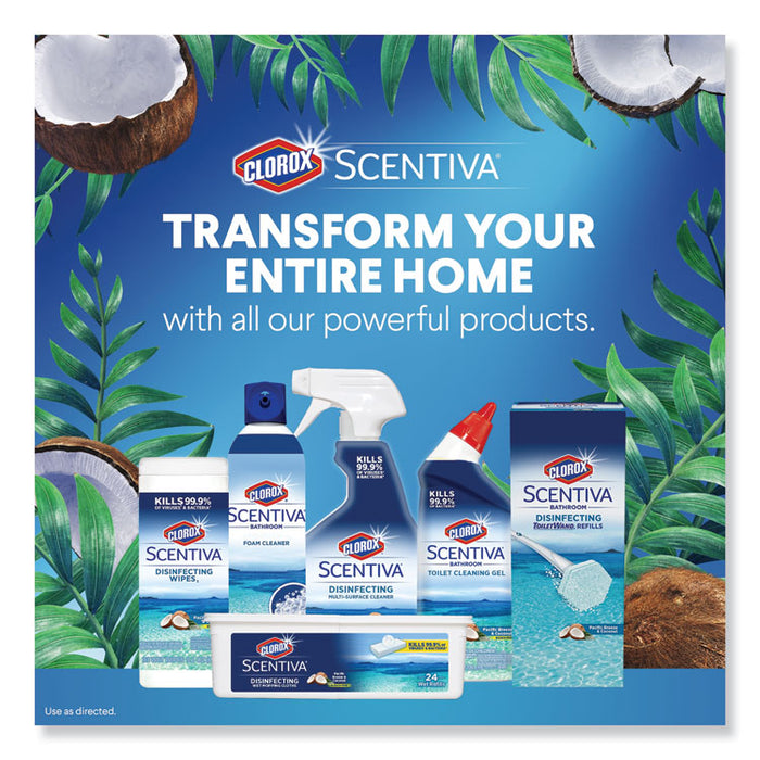 Scentiva Multi Surface Cleaner, Pacific Breeze and Coconut, 32 oz, 6/Carton
