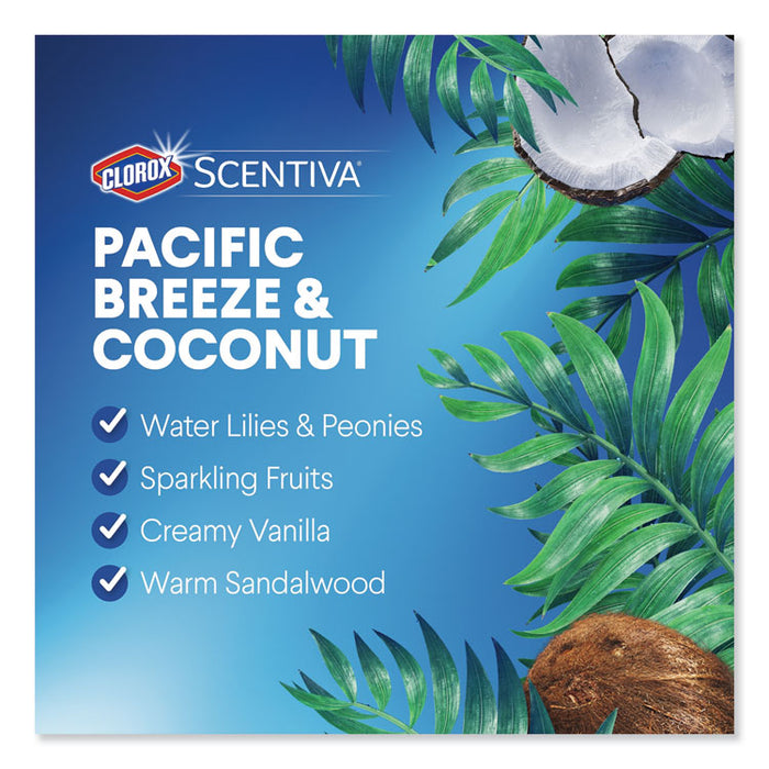 Scentiva Manual Toilet Bowl Cleaner, Pacific Breeze & Coconut, 24oz Bottle, 6/CT