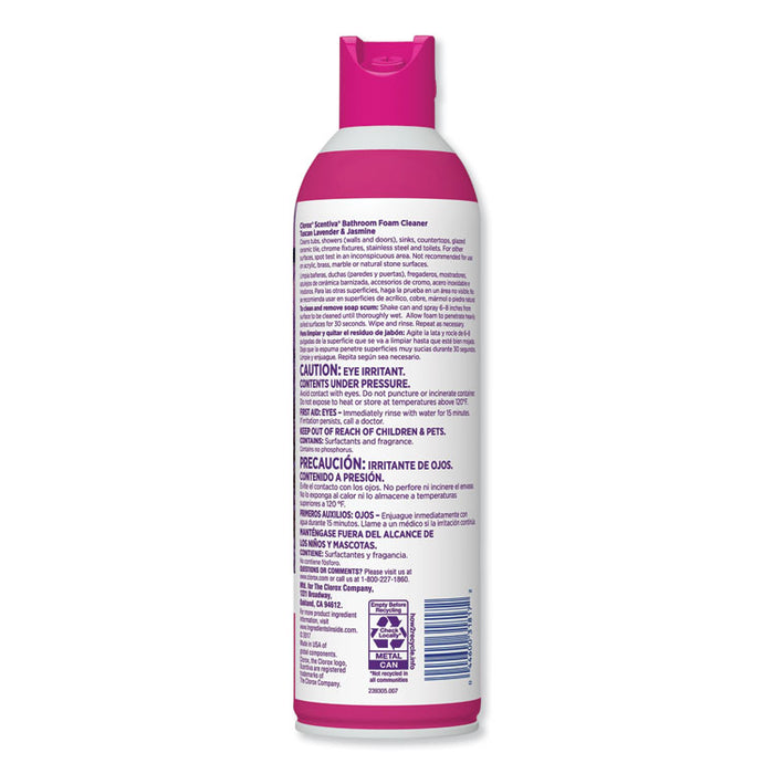 Scentiva Disinfecting Foam Multi Surface Cleaner, 20 oz Can, Lavender, 6/CT