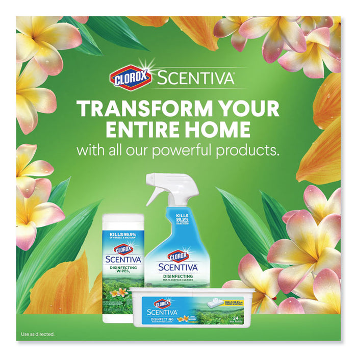 Scentiva Disinfecting Wipes, Fresh Brazilian Blossoms, 70/Canister,6 Canister/CT
