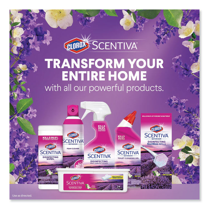 Scentiva Manual Toilet Bowl Cleaner, Tuscan Lavender & Jasmine, 24 oz, 6/CT