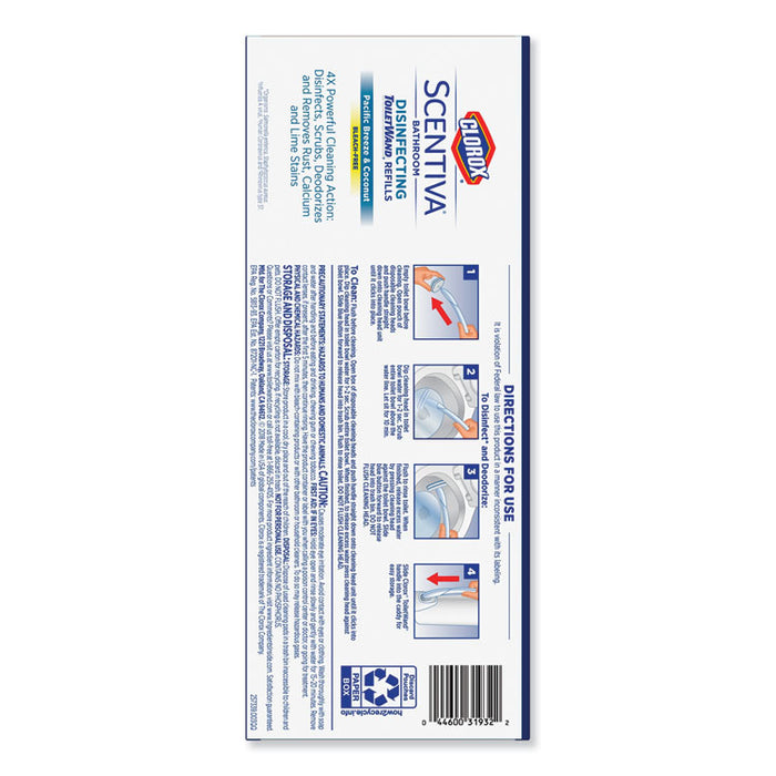 Scentiva Disinfecting ToiletWand Refills, 9/Carton