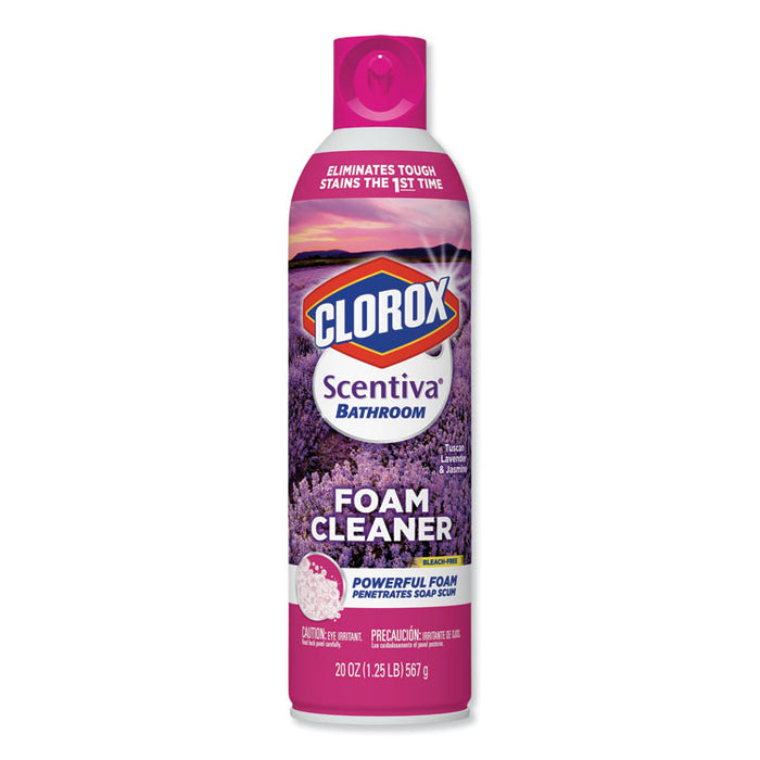 Scentiva Disinfecting Foam Multi Surface Cleaner, 20 oz Can, Lavender, 6/CT