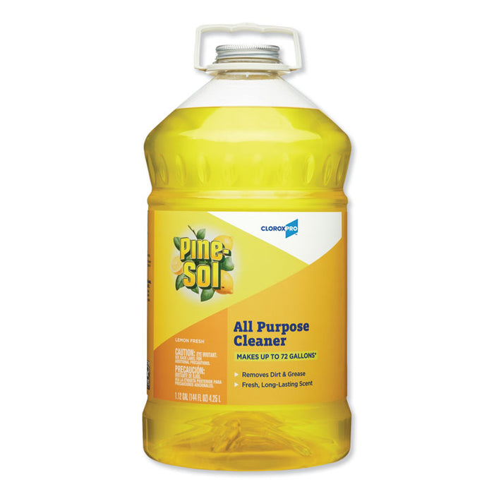 All Purpose Cleaner, Lemon Fresh, 144 oz Bottle, 3/Carton