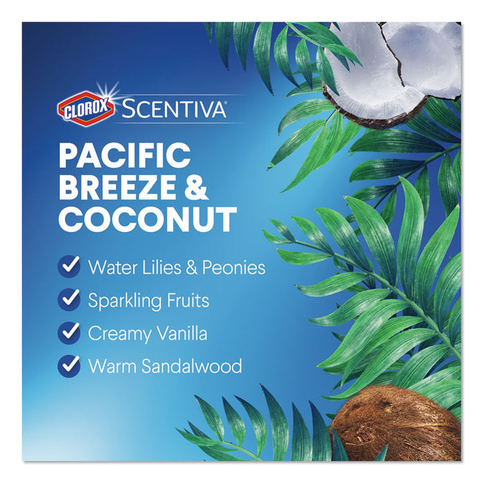 Scentiva Bathroom Foam Cleaner, Pacific Breeze & Coconut, 20 oz Aerosol, 6/CT