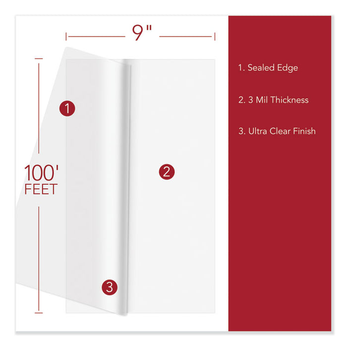 Select-a-Size Limitless Lamination, 3 mil, 9" x 100 ft, Gloss Clear