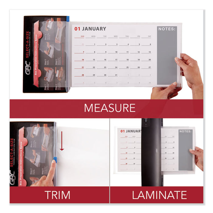 Select-a-Size Limitless Lamination, 3 mil, 9" x 100 ft, Gloss Clear