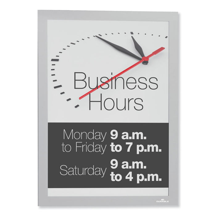 DURAFRAME SUN Sign Holder, 8.5 x 11, Silver Frame, 2/Pack