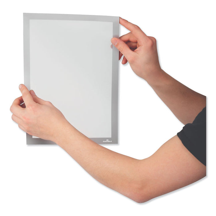 DURAFRAME SUN Sign Holder, 8.5 x 11, Silver Frame, 2/Pack