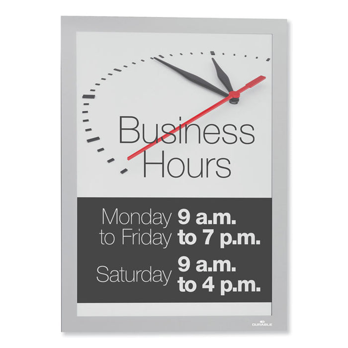 DURAFRAME SUN Sign Holder, 11 x 17, Silver Frame, 2/Pack