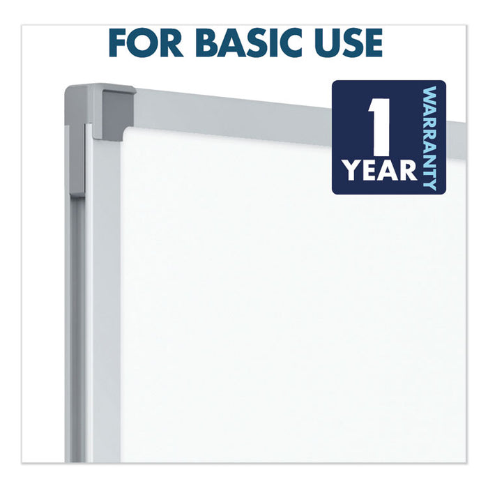 Dry-Erase Board, Melamine Surface, 72 x 48, Silver Aluminum Frame