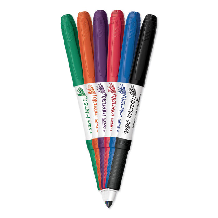 Intensity Low Odor Dry Erase Marker, Fine Bullet Tip, Assorted Colors, 30/Set