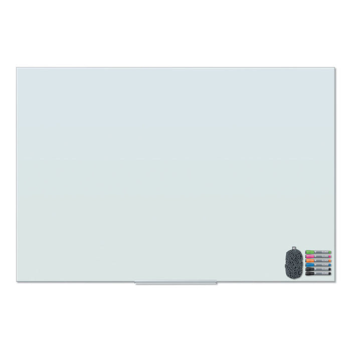 Floating Glass Dry Erase Board, 72 x 48, White