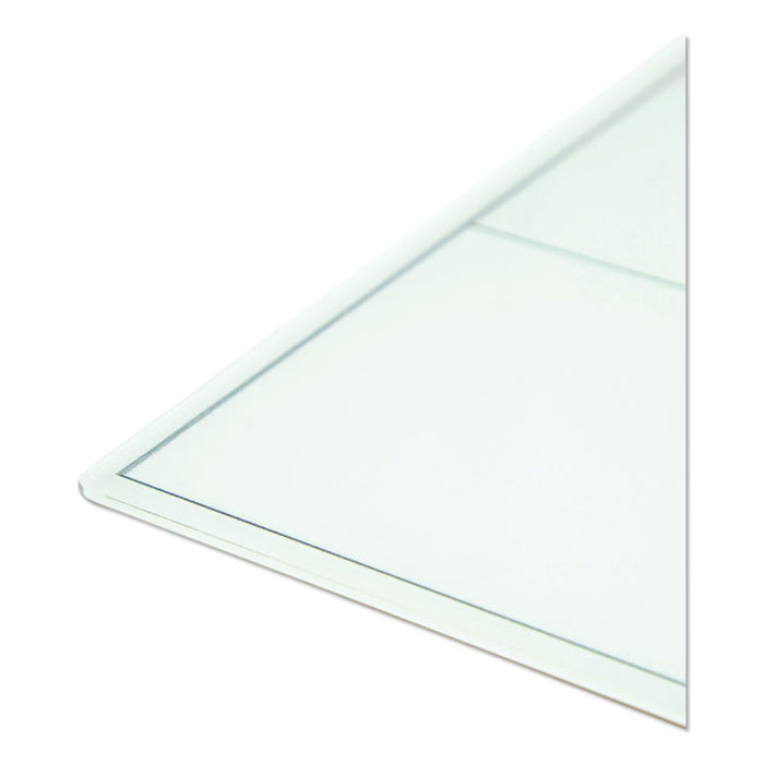 Floating Glass Dry Erase Undated One Month Calendar, 36 x 24, White