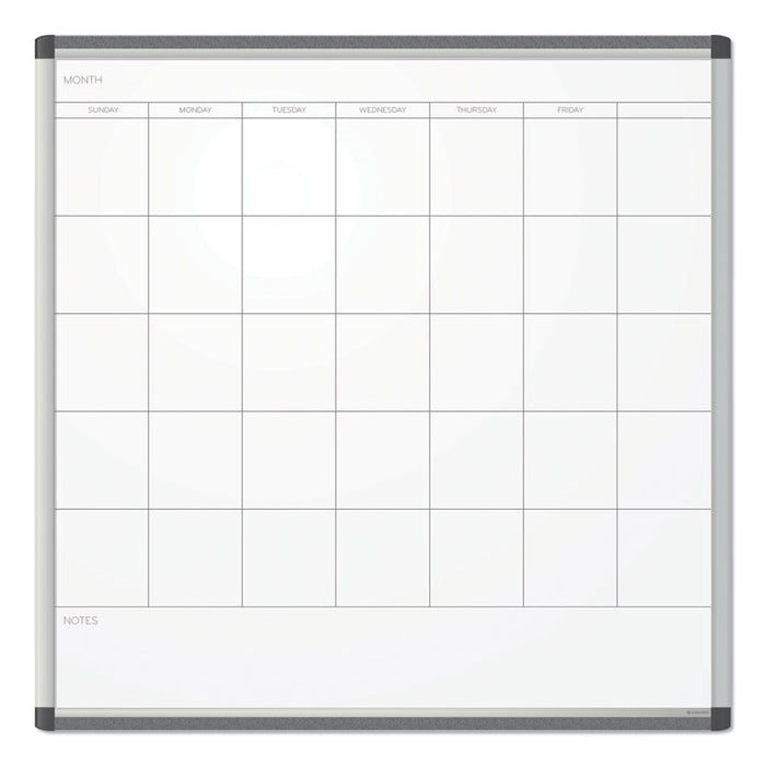 PINIT Magnetic Dry Erase Undated One Month Calendar, 36 x 36, White