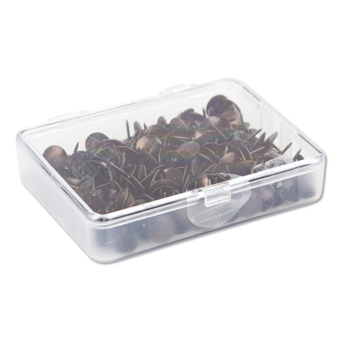 Fashion Metal Thumbtacks, Metal, Brass, 0.38", 200/Pack
